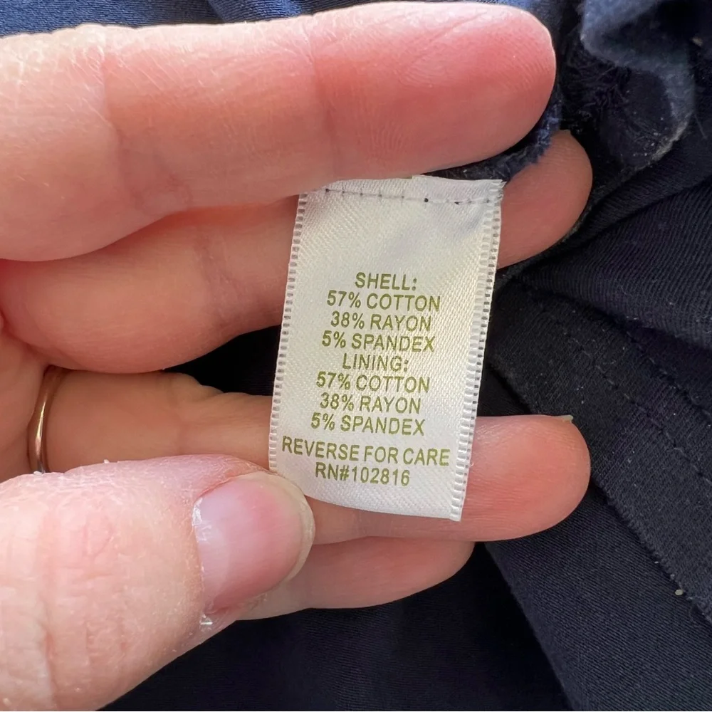 Garnet Hill 30839 Navy Blue V-Neck Modern Surplice Maxi Dress Women’s Size 14 - Picture 4 of 5